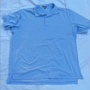 Peter Millar Summer Comfort Sky Blue Striped Polo